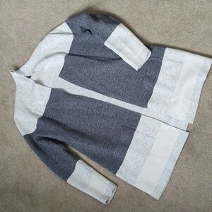 GUC 525 America wool and cashmere blend grey open cardigan sweater